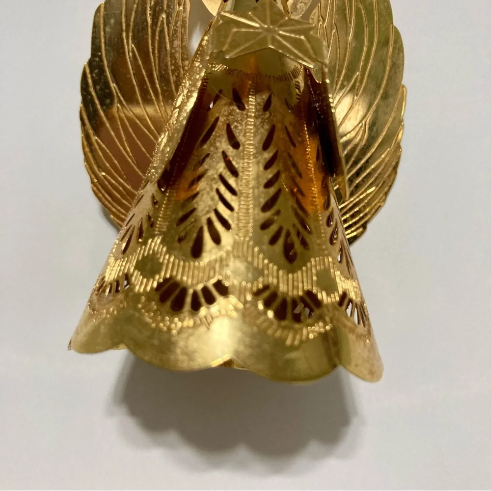 Hallmark Keepsake 1988 Miniature Ornament “Heavenly Glow” Etch Brass 3